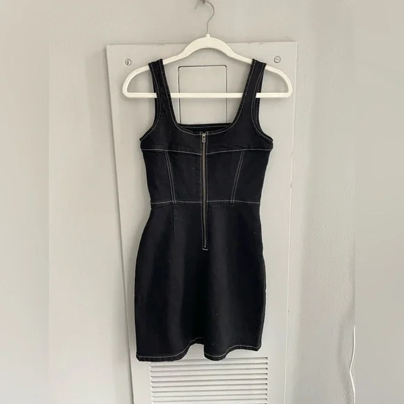 REFORMATION Black Lizzie Denim Dress - Picture 5 of 5